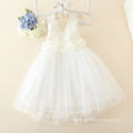 baby girls party dress white wedding dress beaded backless dresses with floral